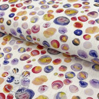 Viscose lin Natural Lin Livy blue digital print