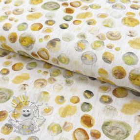 Viscose lin Natural Lin Livy yellow digital print