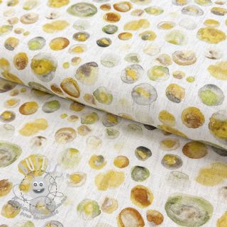 Viscose lin Natural Lin Livy yellow digital print