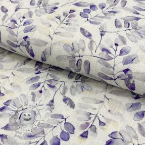 Viscose lin Natural Lin Lissy purple digital print