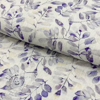 Viscose lin Natural Lin Lissy purple digital print