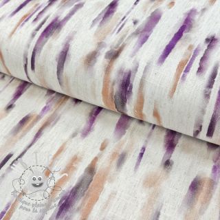 Viscose lin Natural Lin Lina purple digital print