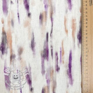Viscose lin Natural Lin Lina purple digital print