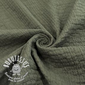 Tissu coton STRETCH Baby khaki