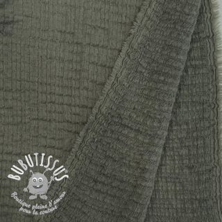 Tissu coton STRETCH Baby khaki