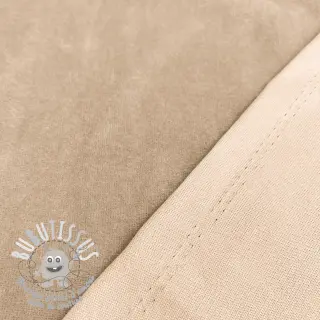 Tissu velours jersey sand