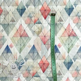 Jersey VISCOSE Stained glass blue digital print