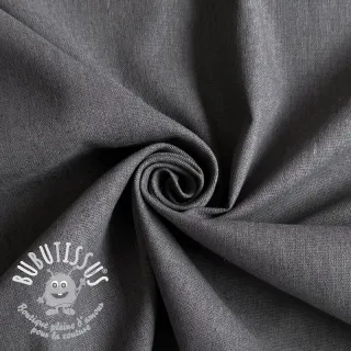 Tissu coton Lin PREMIUM dark grey