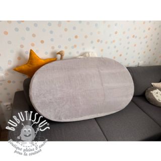 Tissu velours jersey light grey