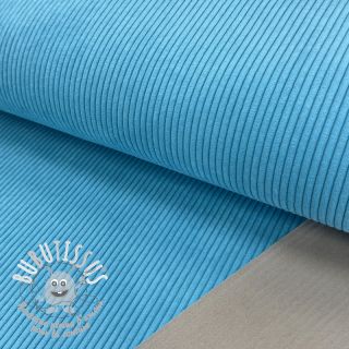 Tissu velours cotelé HUGGY turquoise