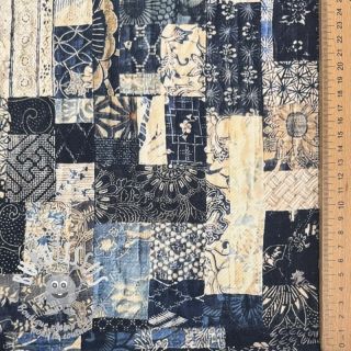 Tissu coton TWILL DENIM Mix print design A
