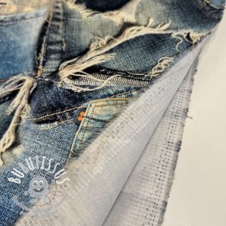 Tissu coton TWILL DENIM Mix print design C