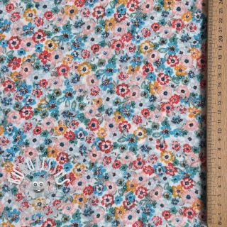 Viscose Florales blue