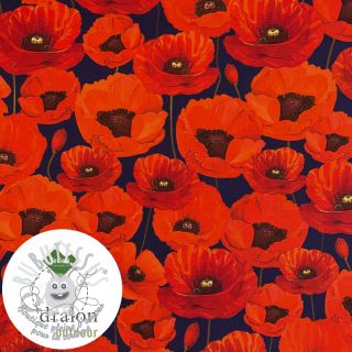 Tissu déco avec finition en Teflon POPPY GARDEN