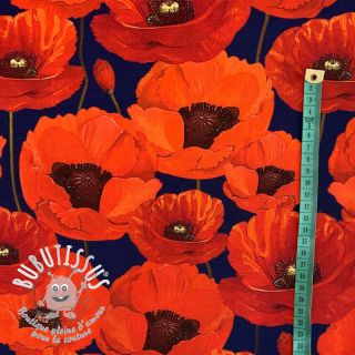 Tissu déco avec finition en Teflon POPPY GARDEN