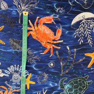 Tissu déco avec finition en Teflon SEA LIFE ANIMALS