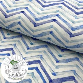 Tissu déco avec finition en Teflon WATERCOLOUR ZIGZAG