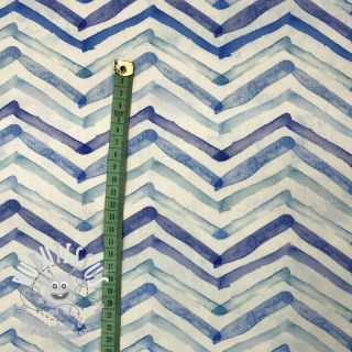 Tissu déco avec finition en Teflon WATERCOLOUR ZIGZAG