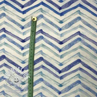 Tissu déco avec finition en Teflon WATERCOLOUR ZIGZAG