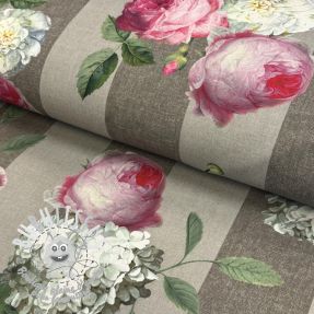 Tissu déco avec finition en Teflon Hydrangea Roses