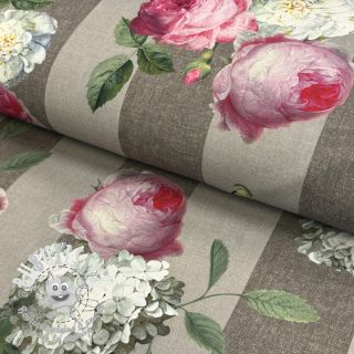 Tissu déco avec finition en Teflon Hydrangea Roses