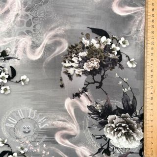 Viscose Lilly design E digital print