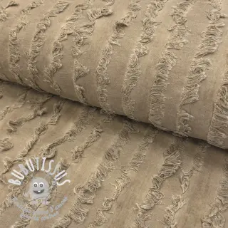Tissu coton Lin Vintage Fringe Stripe naturals
