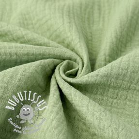Tissu double gaze/mousseline UNI 150 basil
