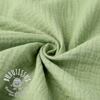 Tissu double gaze/mousseline UNI 150 basil