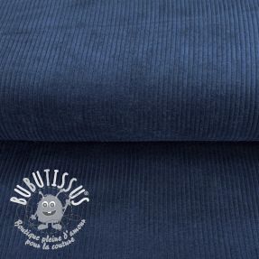Tissu velours cotelé dark cobalt