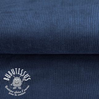 Tissu velours cotelé dark cobalt