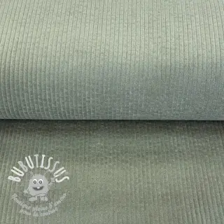 Tissu velours cotelé sage