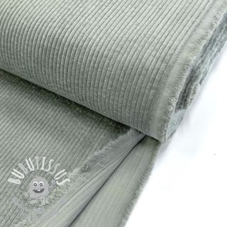 Tissu velours cotelé sage