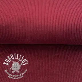 Tissu velours cotelé wine red