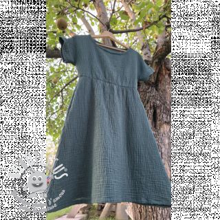 Tissu double gaze/mousseline old green