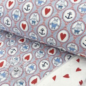 Tissu coton QUILTING Titouan bleu