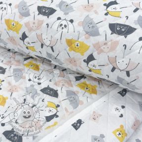Tissu coton QUILTING Parapluie perle