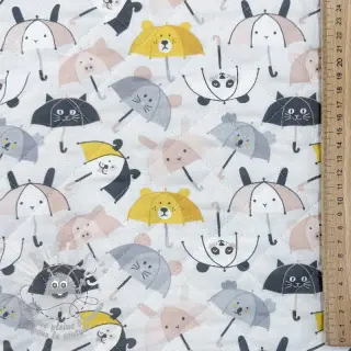 Tissu coton QUILTING Parapluie perle