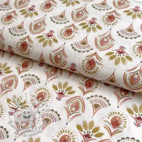 Tissu coton Motif off white digital print