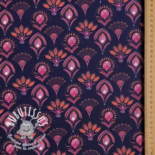Tissu coton Motif navy digital print