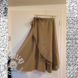 Tissu coton Lin taupe