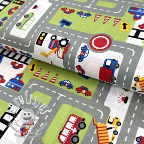 Tissu coton Cars on the road design C