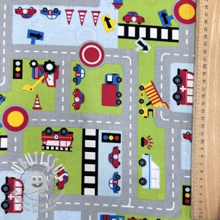 Tissu coton Cars on the road design A