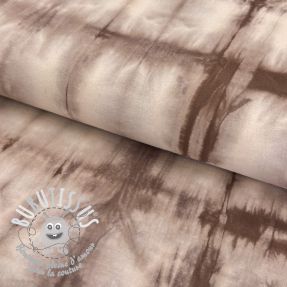 Tissu coton HAND TIE DYE mauve