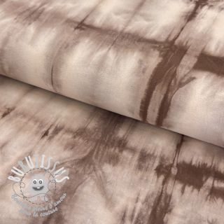 Tissu coton HAND TIE DYE mauve