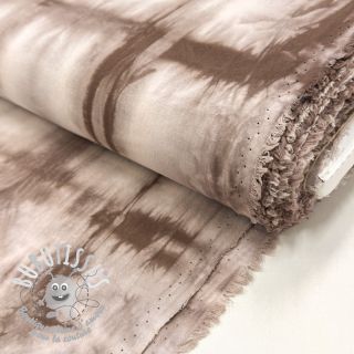 Tissu coton HAND TIE DYE mauve