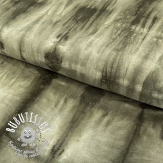Tissu coton HAND TIE DYE camo green
