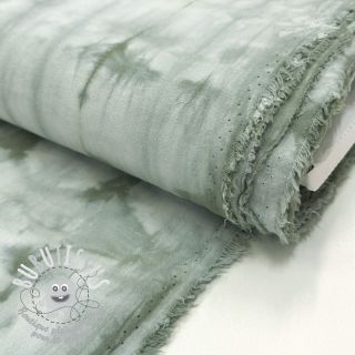 Tissu coton HAND TIE DYE dark old green
