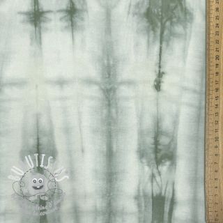 Tissu coton HAND TIE DYE dark old green