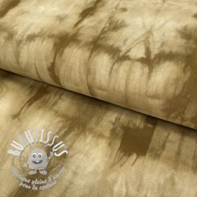 Tissu coton HAND TIE DYE golden brown